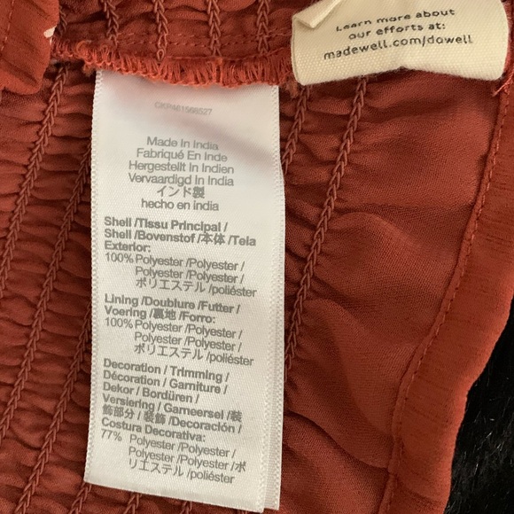 Madewell Womens Georgette Lucie Smocked Top Size 2X Puff
Sleeve Floral Rust NWOT - Picture 4 of 8